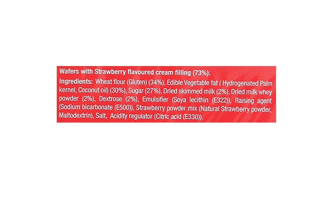 Tiffany Crunch 'n' Cream Crunchiest Strawberry Flavoured Cream Wafers   Pack  150 grams